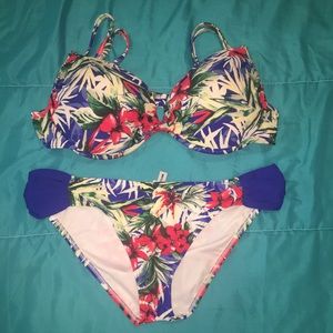 Floral Bikini Top and Bottoms